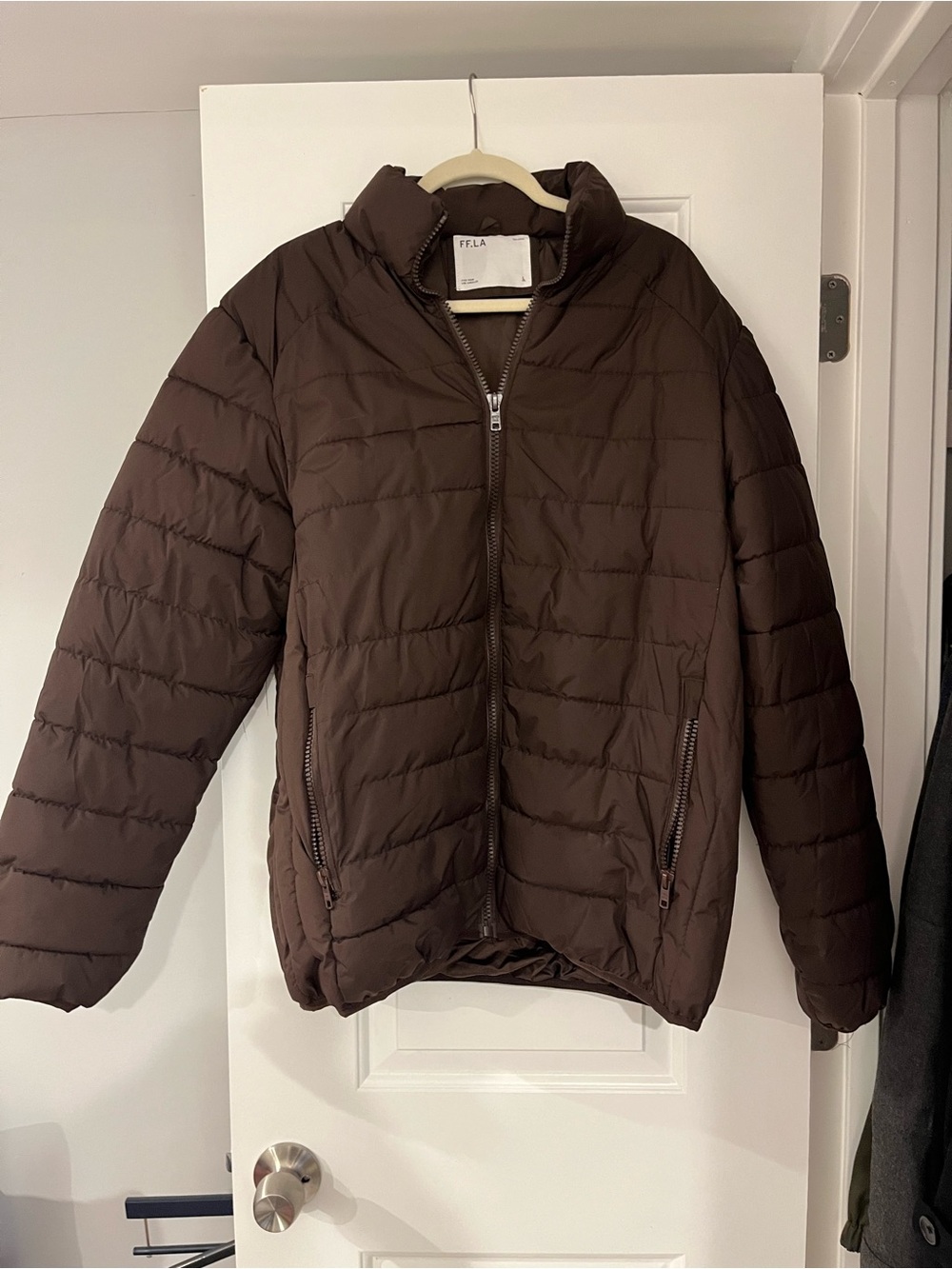Five Four Brown Quilted Puffer Jacket